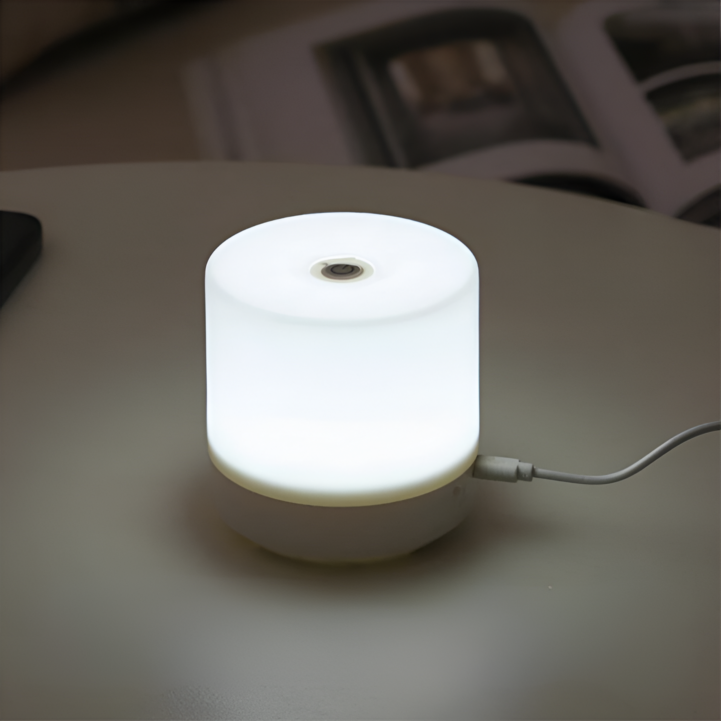 LuminoTap - USB betriebenes zylindrisches Mini-Nachtlicht - Lampe mit Touch-Dimmer
