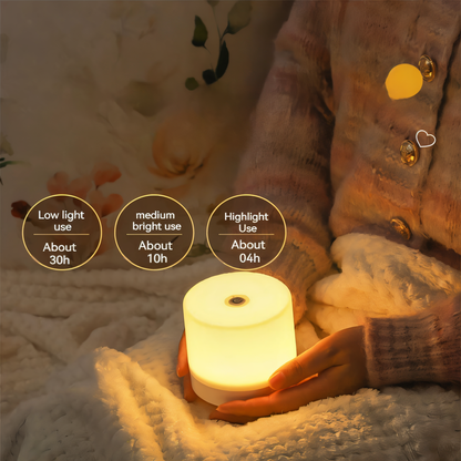 LuminoTap - USB betriebenes zylindrisches Mini-Nachtlicht - Lampe mit Touch-Dimmer