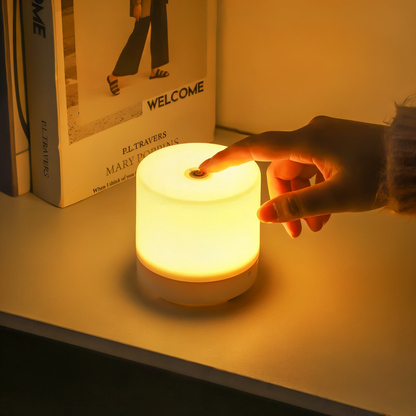 LuminoTap - USB betriebenes zylindrisches Mini-Nachtlicht - Lampe mit Touch-Dimmer