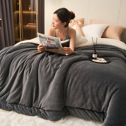 LuxeWarm Bettwäsche - Ultra Plüsch Fleece Wendebettdecke