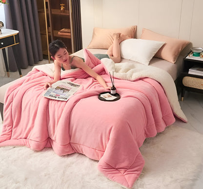 LuxeWarm Bettwäsche - Ultra Plüsch Fleece Wendebettdecke