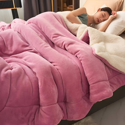 LuxeWarm Bettwäsche - Ultra Plüsch Fleece Wendebettdecke