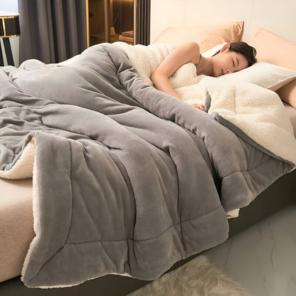 LuxeWarm Bettwäsche - Ultra Plüsch Fleece Wendebettdecke