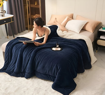 LuxeWarm Bettwäsche - Ultra Plüsch Fleece Wendebettdecke