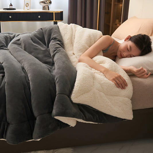 LuxeWarm Bettwäsche - Ultra Plüsch Fleece Wendebettdecke
