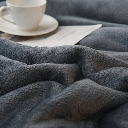 LuxiLayer Plaid - Wendbarer Flanell- und Fleece-Steppdeckenbezug mit Reißverschluss