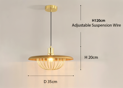 LuxuRail Pendelleuchte - Stylische Retro Moderne Metallkäfig Hängelampe