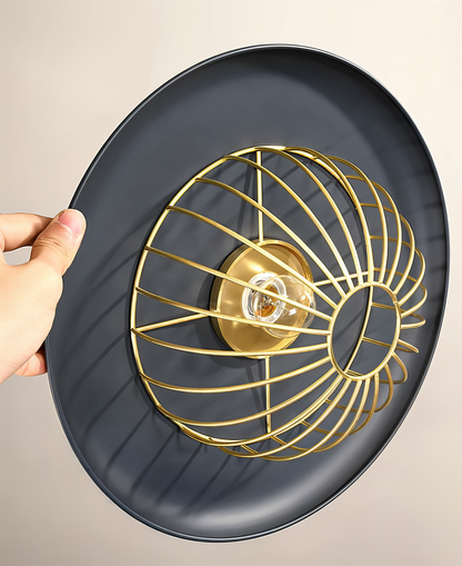 LuxuRail Pendelleuchte - Stylische Retro Moderne Metallkäfig Hängelampe