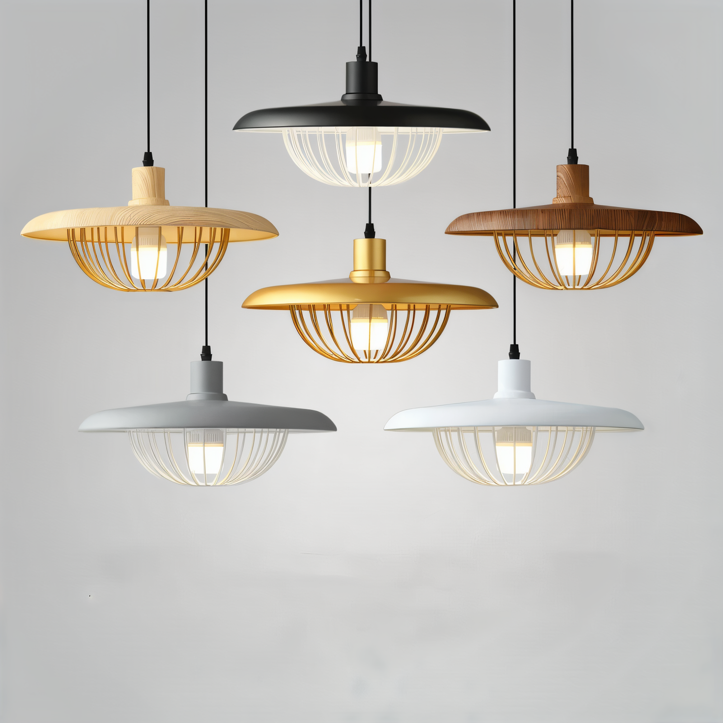 LuxuRail Pendelleuchte - Stylische Retro Moderne Metallkäfig Hängelampe