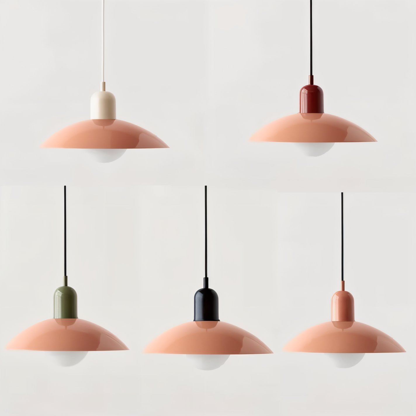 Macaron Pop Pendelleuchte - Lebendige Bauhaus Kuppel Hängelampe
