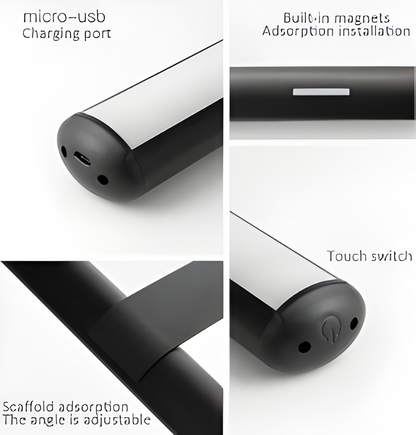 MagniLite Wandlampe - 120° drehbare kabellose Wandlampe - USB wiederaufladbare Wandlampen LED