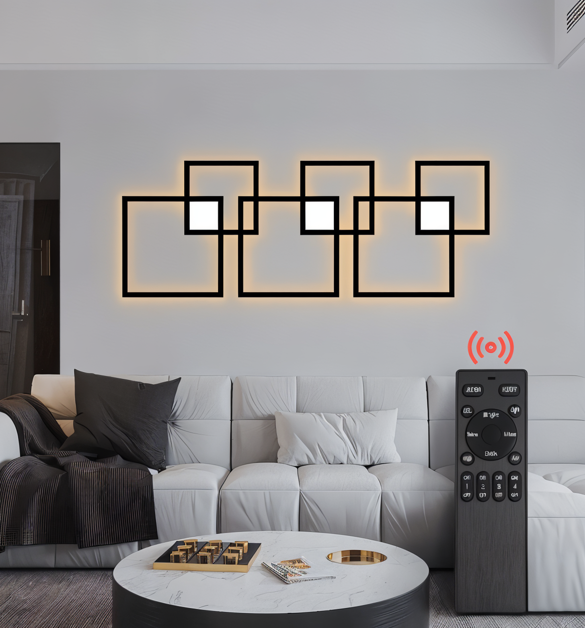 Garduru - Elegante quadratische LED-Wandleuchte für moderne Wohnräume