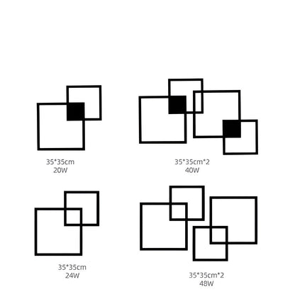 Garduru - Elegante quadratische LED-Wandleuchte für moderne Wohnräume