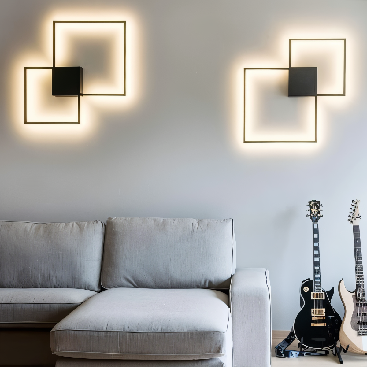 Garduru - Elegante quadratische LED-Wandleuchte für moderne Wohnräume