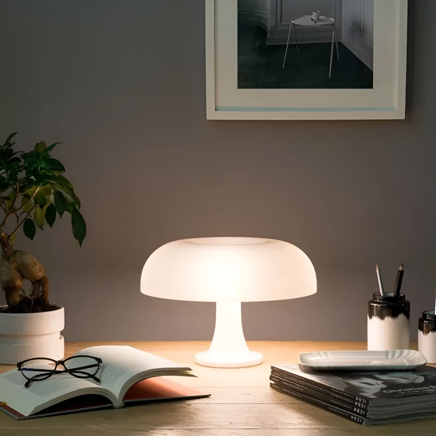 Garduru Tischlampe LED Minimalistisch in Pilzform – Eleganz und moderne Technologie