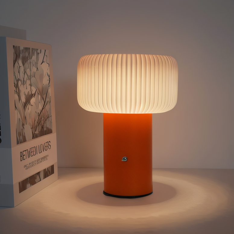 Mush Tischlampe - Stilvolles Geripptes Pilz Nachtlicht - Farbwechselnde Lampe