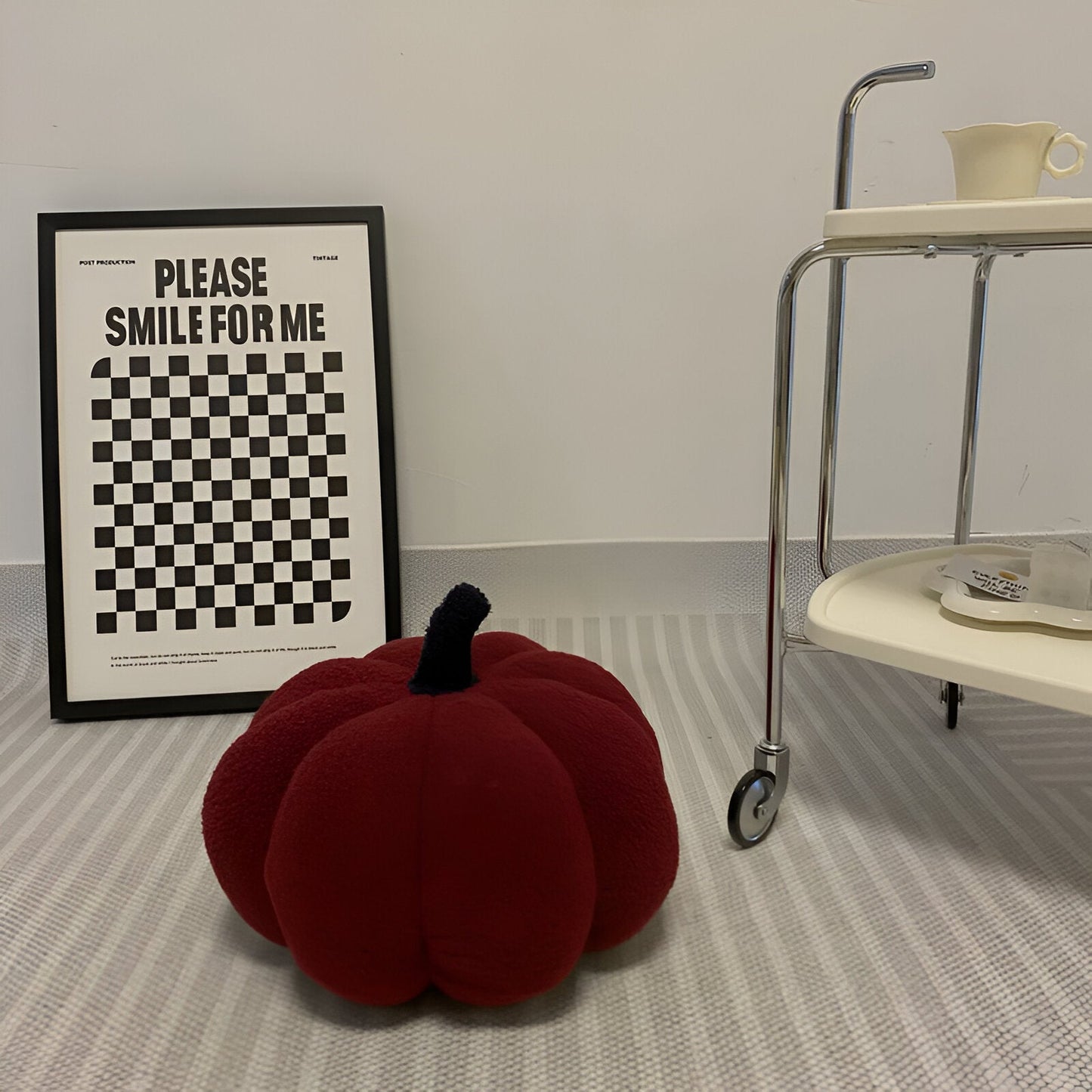 Pumpkin Cush - Texturiertes Kürbis Plüschkissen