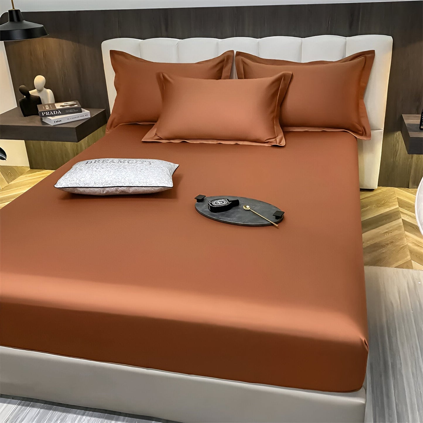 ShieldLush - Premium Weiche Baumwolle Spannbetttuch mit Elastischem Rand