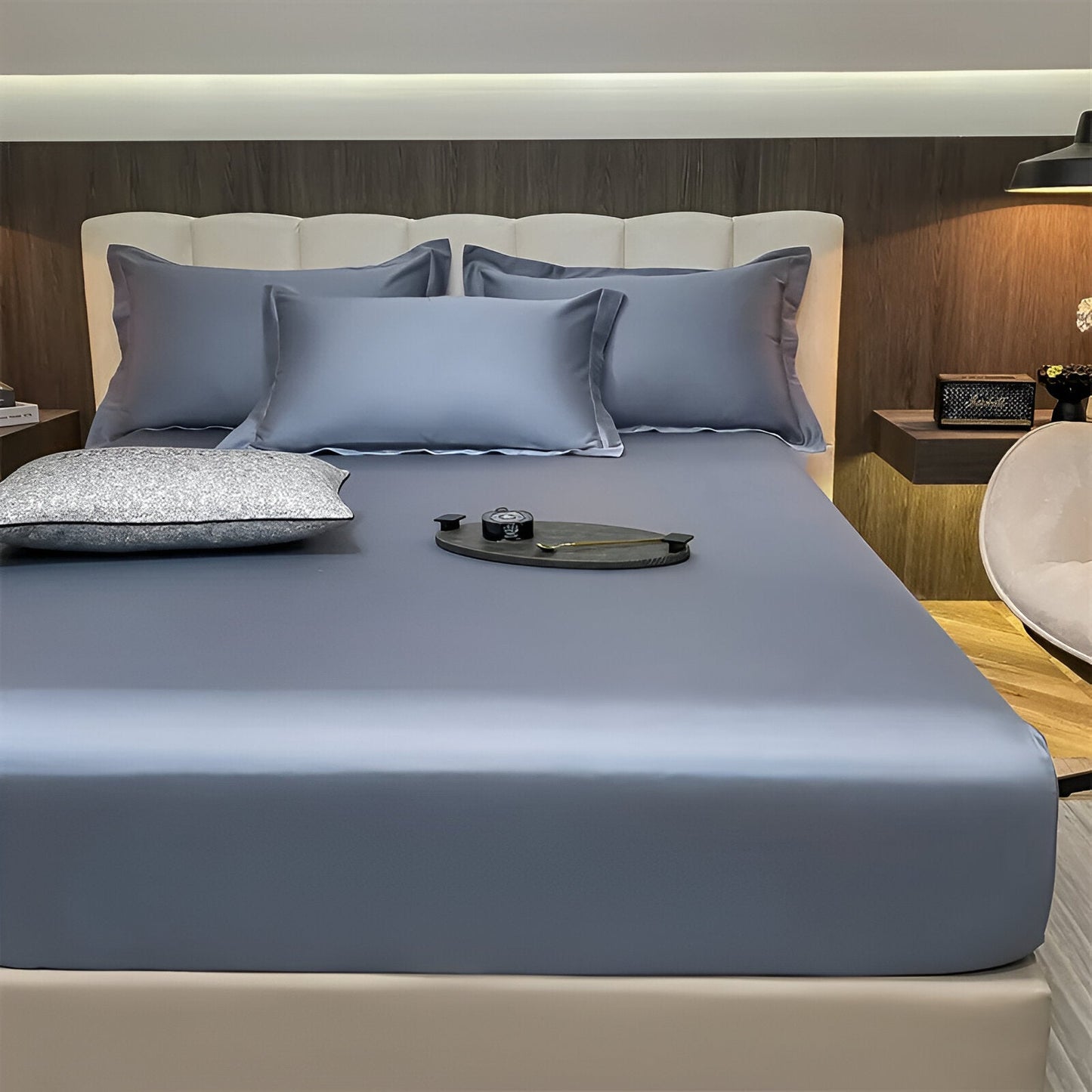 ShieldLush - Premium Weiche Baumwolle Spannbetttuch mit Elastischem Rand