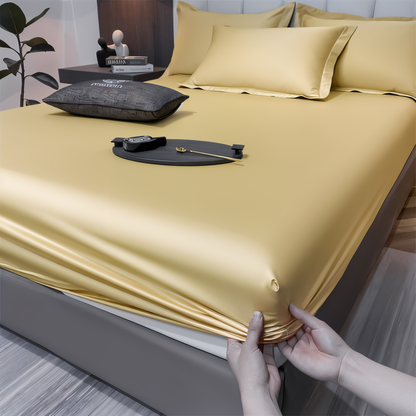 ShieldLush - Premium Weiche Baumwolle Spannbetttuch mit Elastischem Rand