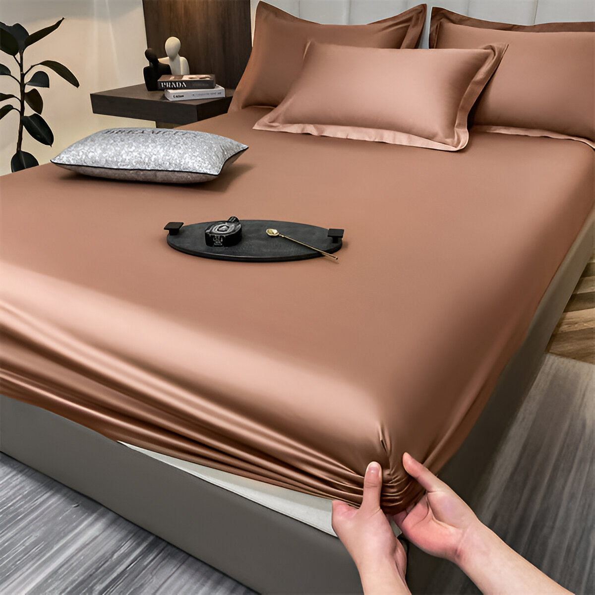 ShieldLush - Premium Weiche Baumwolle Spannbetttuch mit Elastischem Rand