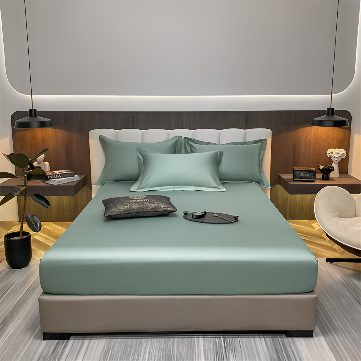 ShieldLush - Premium Weiche Baumwolle Spannbetttuch mit Elastischem Rand