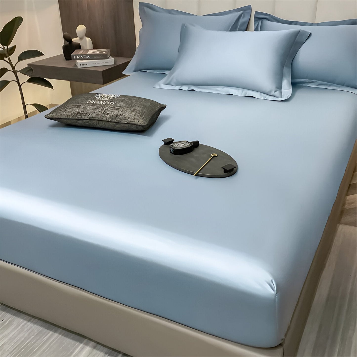 ShieldLush - Premium Weiche Baumwolle Spannbetttuch mit Elastischem Rand