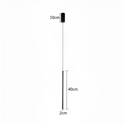 SimplyStrip Pendelleuchte - Elegante Schwarze Lineare LED Hängelampe