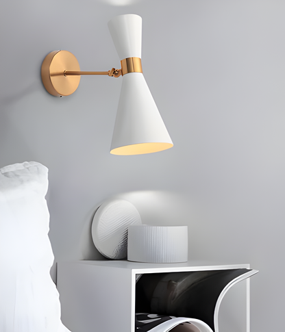 SleekIron Wandleuchte - Minimalistische Schwarz/Weiß Wandleuchte - Verstellbare Up Down Wandleuchten LED