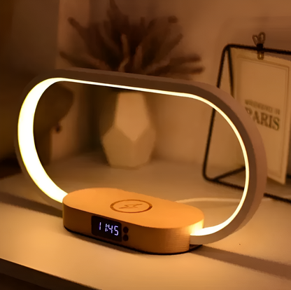 SmartiOne Nachtlicht - Multifunktionales Nachtlicht mit Ladegerät und Eingebauter Digitaluhr