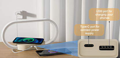 SmartiOne Nachtlicht - Multifunktionales Nachtlicht mit Ladegerät und Eingebauter Digitaluhr