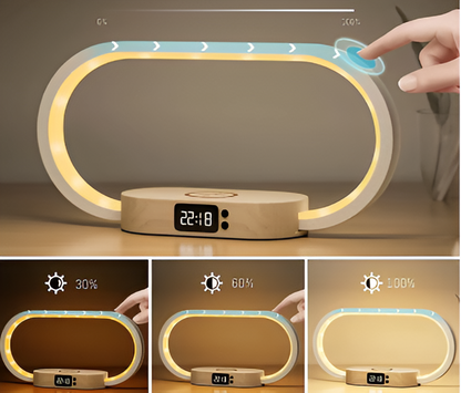 SmartiOne Nachtlicht - Multifunktionales Nachtlicht mit Ladegerät und Eingebauter Digitaluhr