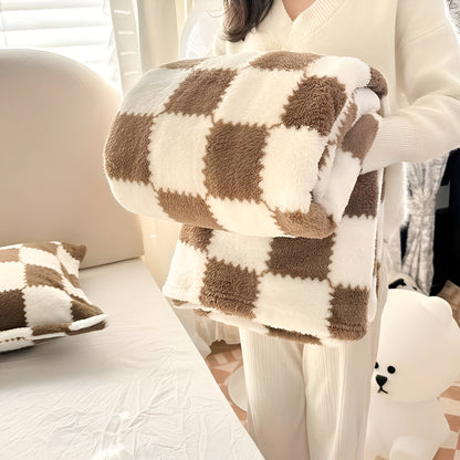 Garduru – Bunt Karierte Fleece Decke