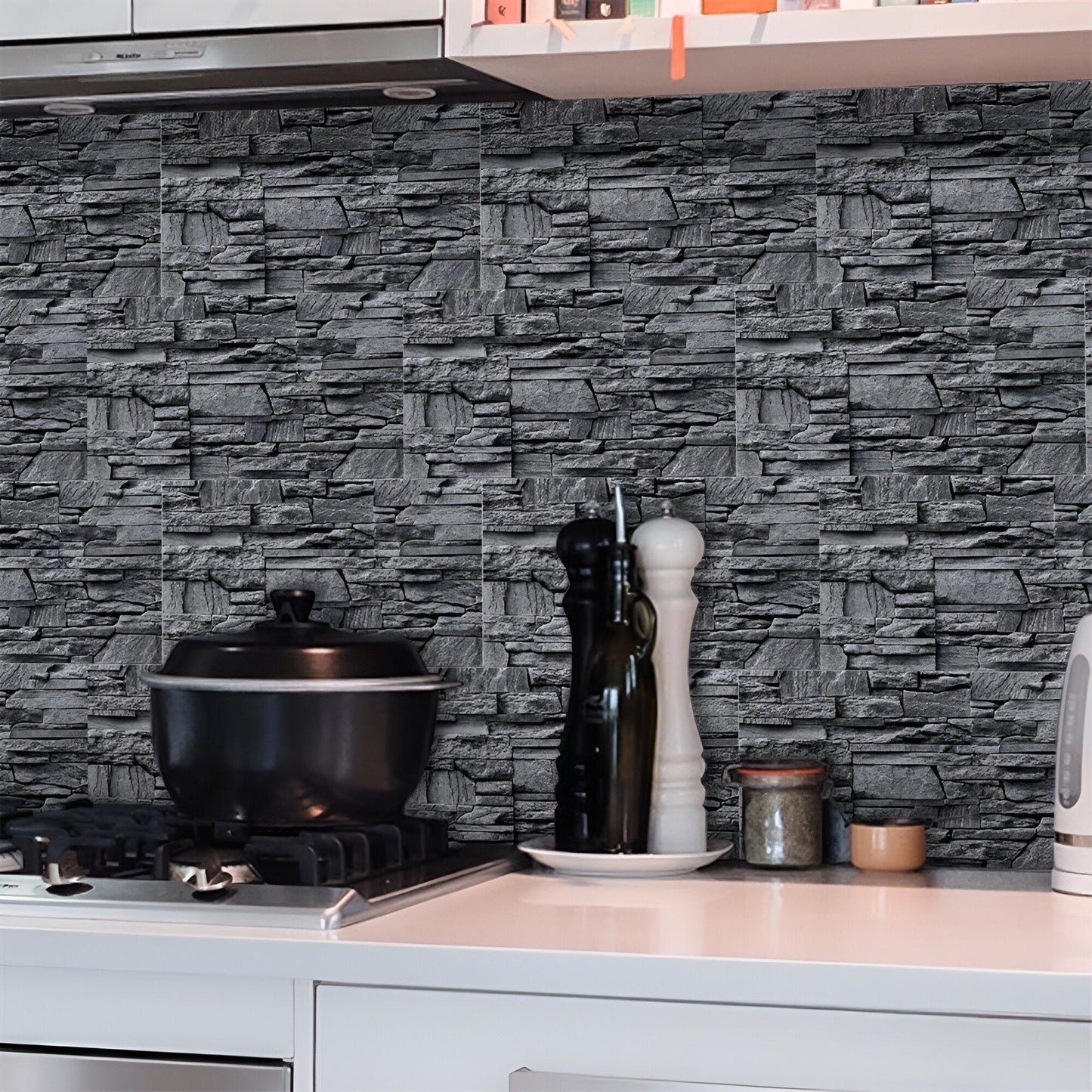 StickTile Wandpaneele - 7/14/21 Stück Selbstklebende, Wasserfeste Marmorfliesen Wanddekoration