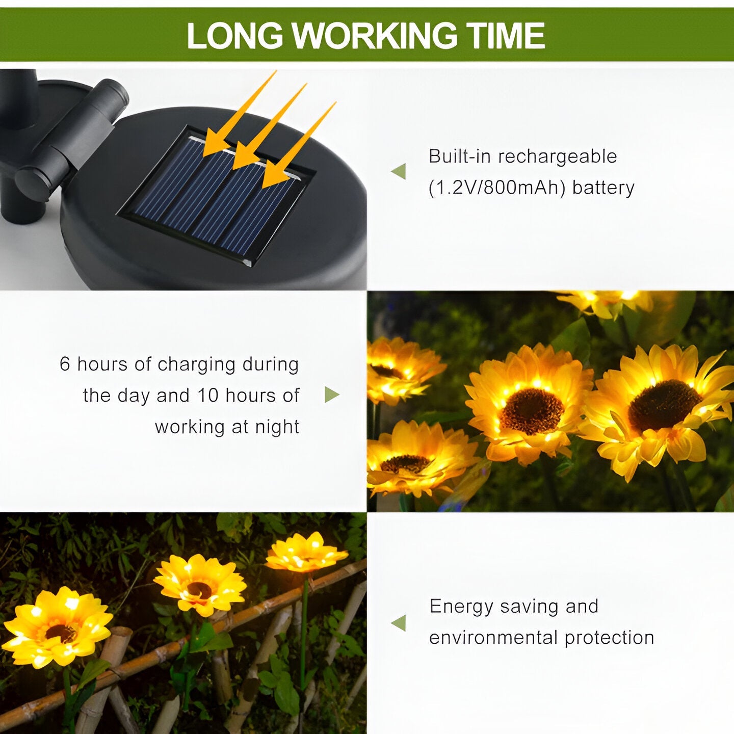 SunieBloom - IP65 Wetterfest Realistische Sonnenblumen Gartenbeleuchtung - LED Solarlampe Garten