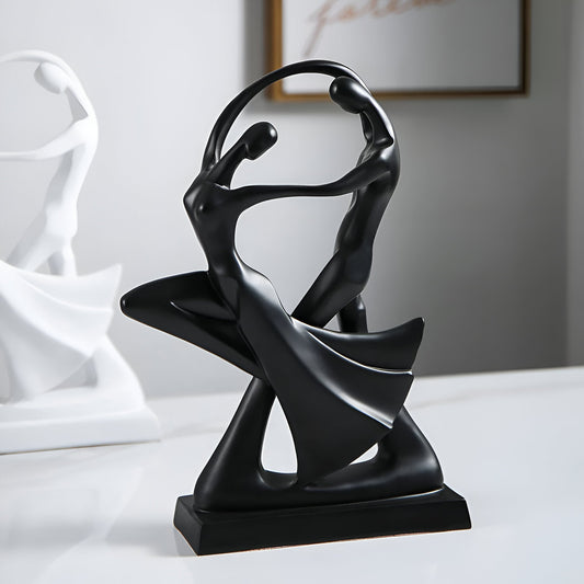 SwayDuo – Moderne tanzende Skulptur aus elegantem Harz für ein künstlerisches Interieur
