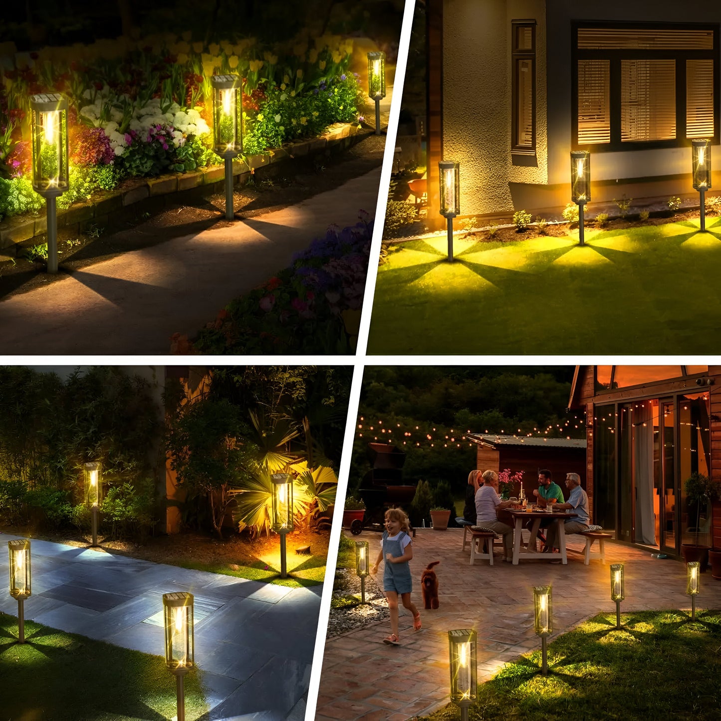 TorchDazz Solarleuchte - 2/4/8-teiliges wasserdichtes Solarlicht Garten - LED Gartenbeleuchtung