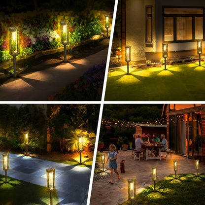 TorchDazz Solarleuchte - 2/4/8-teiliges wasserdichtes Solarlicht Garten - LED Gartenbeleuchtung