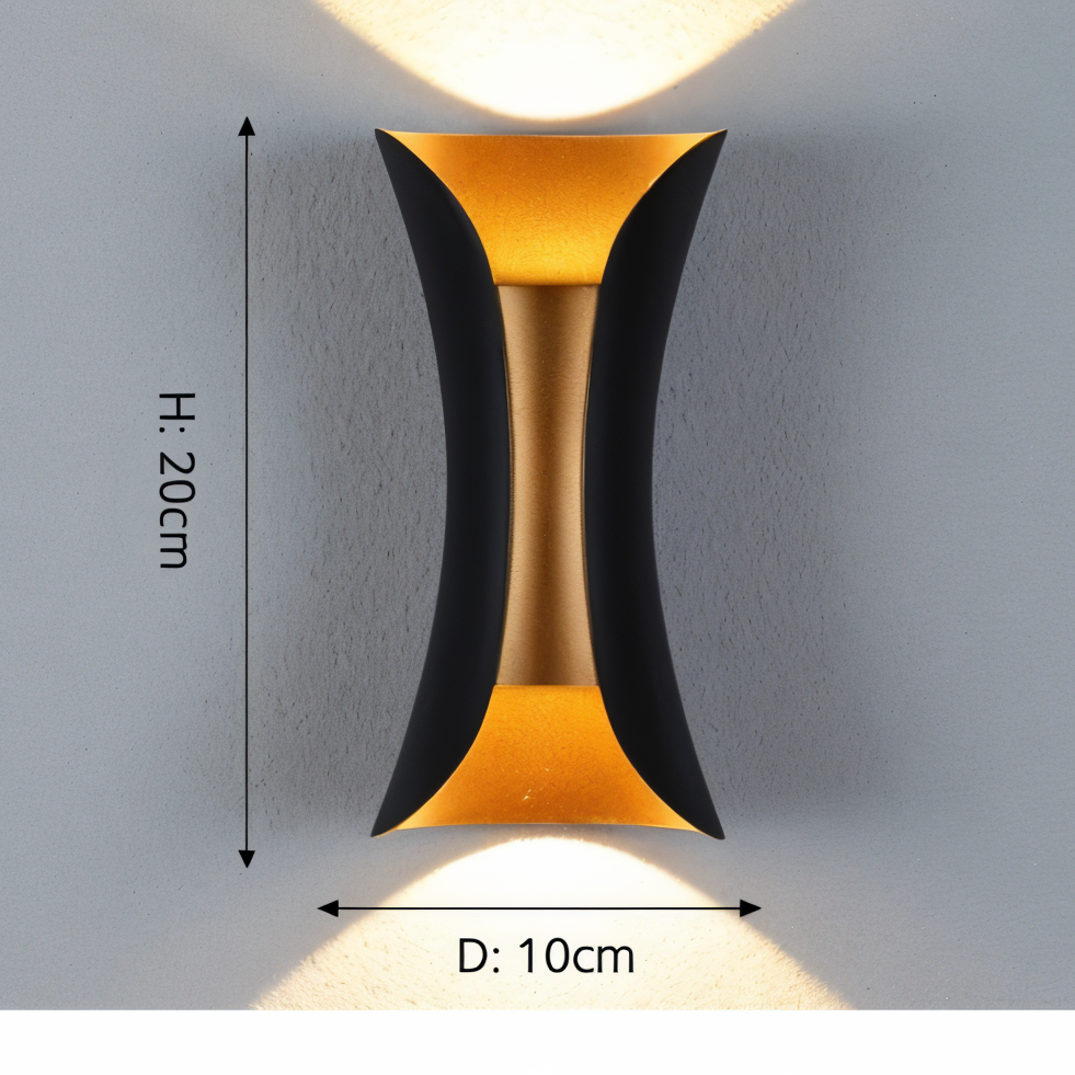 Garduru - Elegante LED-Wandleuchte mit doppelter Lichtabstrahlung für Außenbereiche