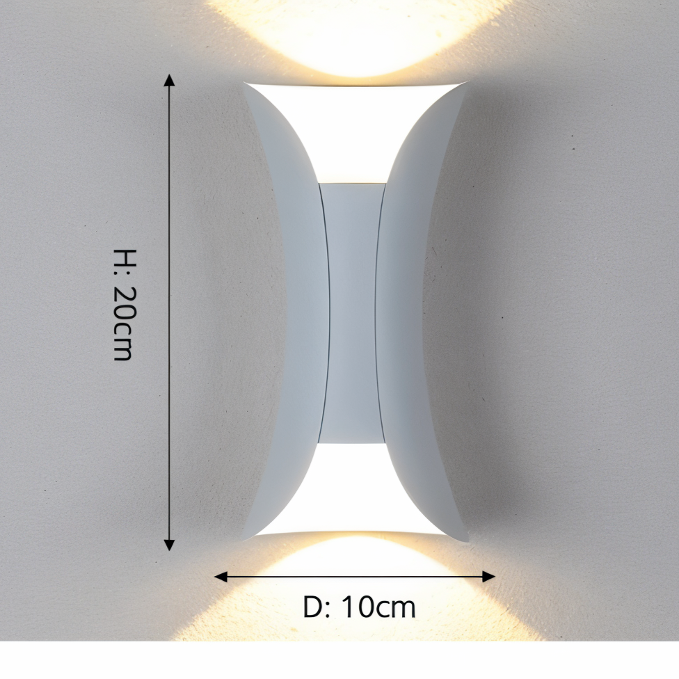 Garduru - Elegante LED-Wandleuchte mit doppelter Lichtabstrahlung für Außenbereiche