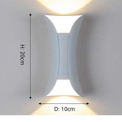 Garduru - Elegante LED-Wandleuchte mit doppelter Lichtabstrahlung für Außenbereiche