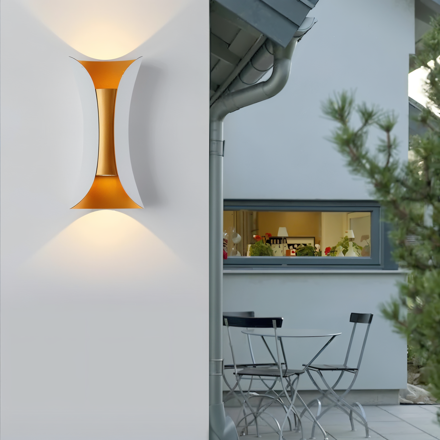 Wasserdichte LED-Wandlampe - Doppeltköpfige Außenbeleuchtung für Zuhause & Büro