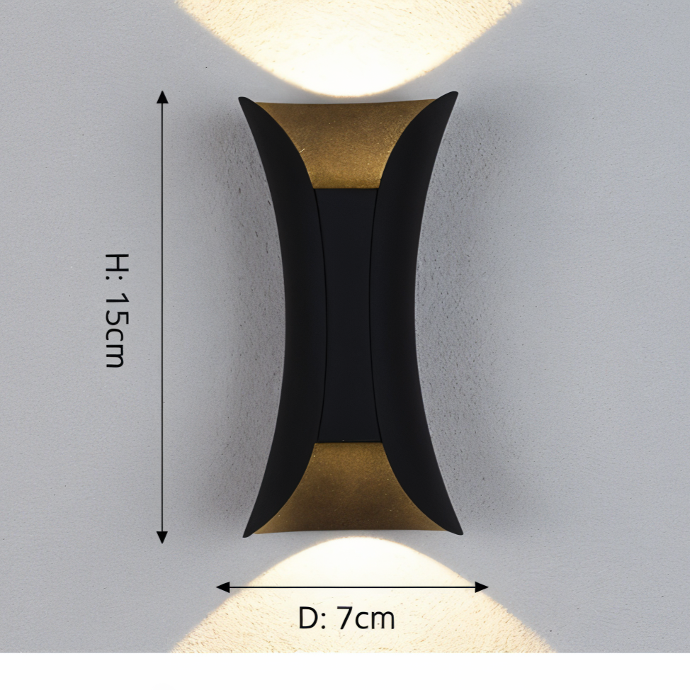 Garduru - Elegante LED-Wandleuchte mit doppelter Lichtabstrahlung für Außenbereiche