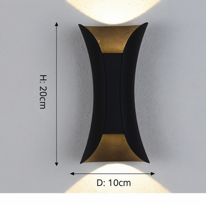 Garduru - Elegante LED-Wandleuchte mit doppelter Lichtabstrahlung für Außenbereiche