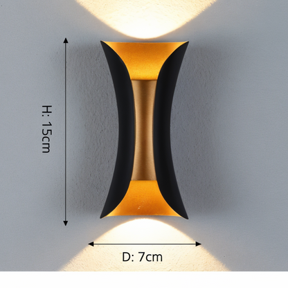 Wasserdichte LED-Wandlampe - Doppeltköpfige Außenbeleuchtung für Zuhause & Büro