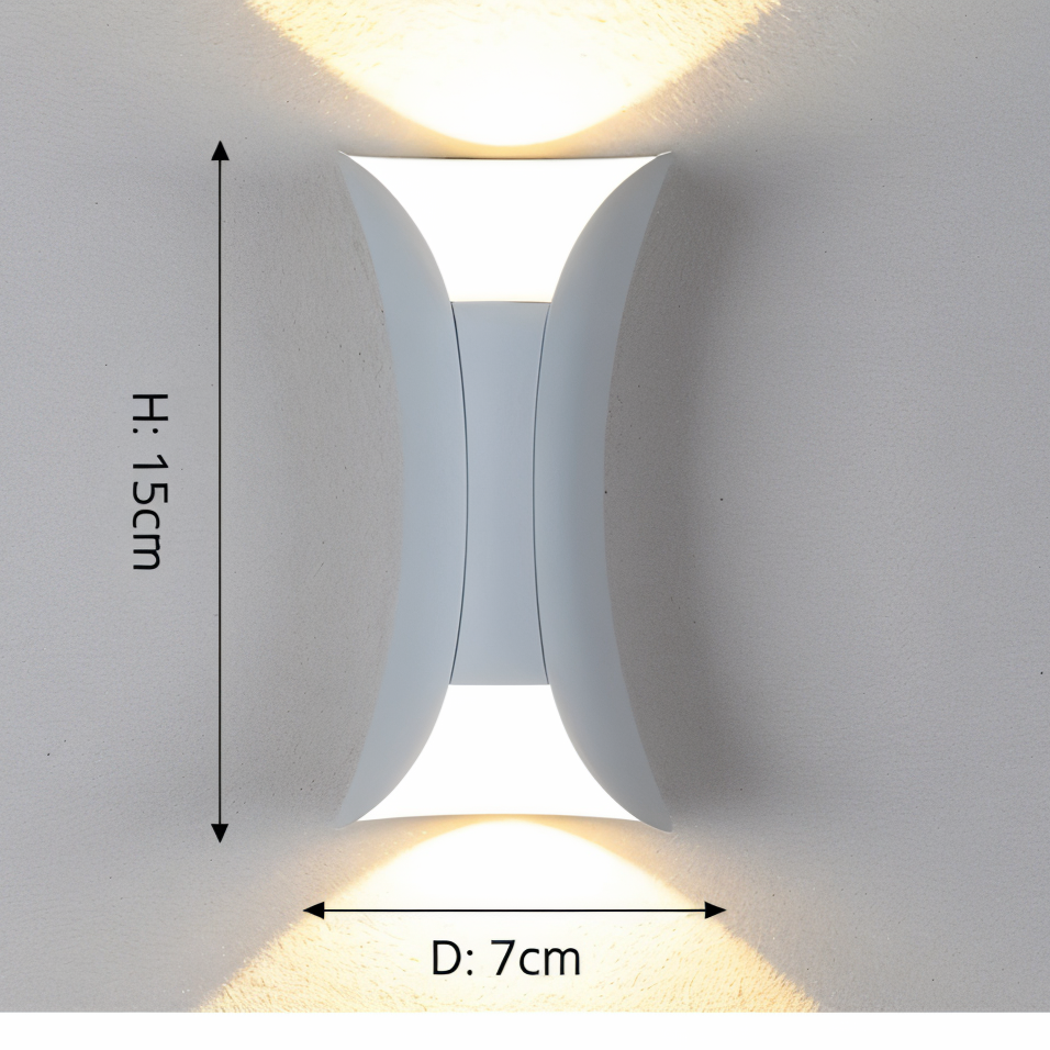 Garduru - Elegante LED-Wandleuchte mit doppelter Lichtabstrahlung für Außenbereiche