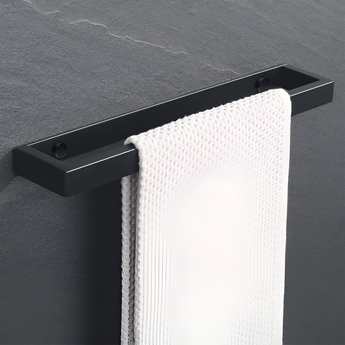 Uni-Schwarz Handtuchhalter - 20/40cm Edelstahl Handtuchhalter Wandmontage