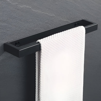 Uni-Schwarz Handtuchhalter - 20/40cm Edelstahl Handtuchhalter Wandmontage