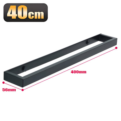 Uni-Schwarz Handtuchhalter - 20/40cm Edelstahl Handtuchhalter Wandmontage