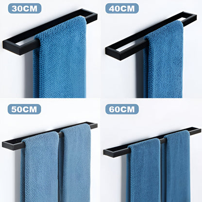 Uni-Schwarz Handtuchhalter - 20/40cm Edelstahl Handtuchhalter Wandmontage